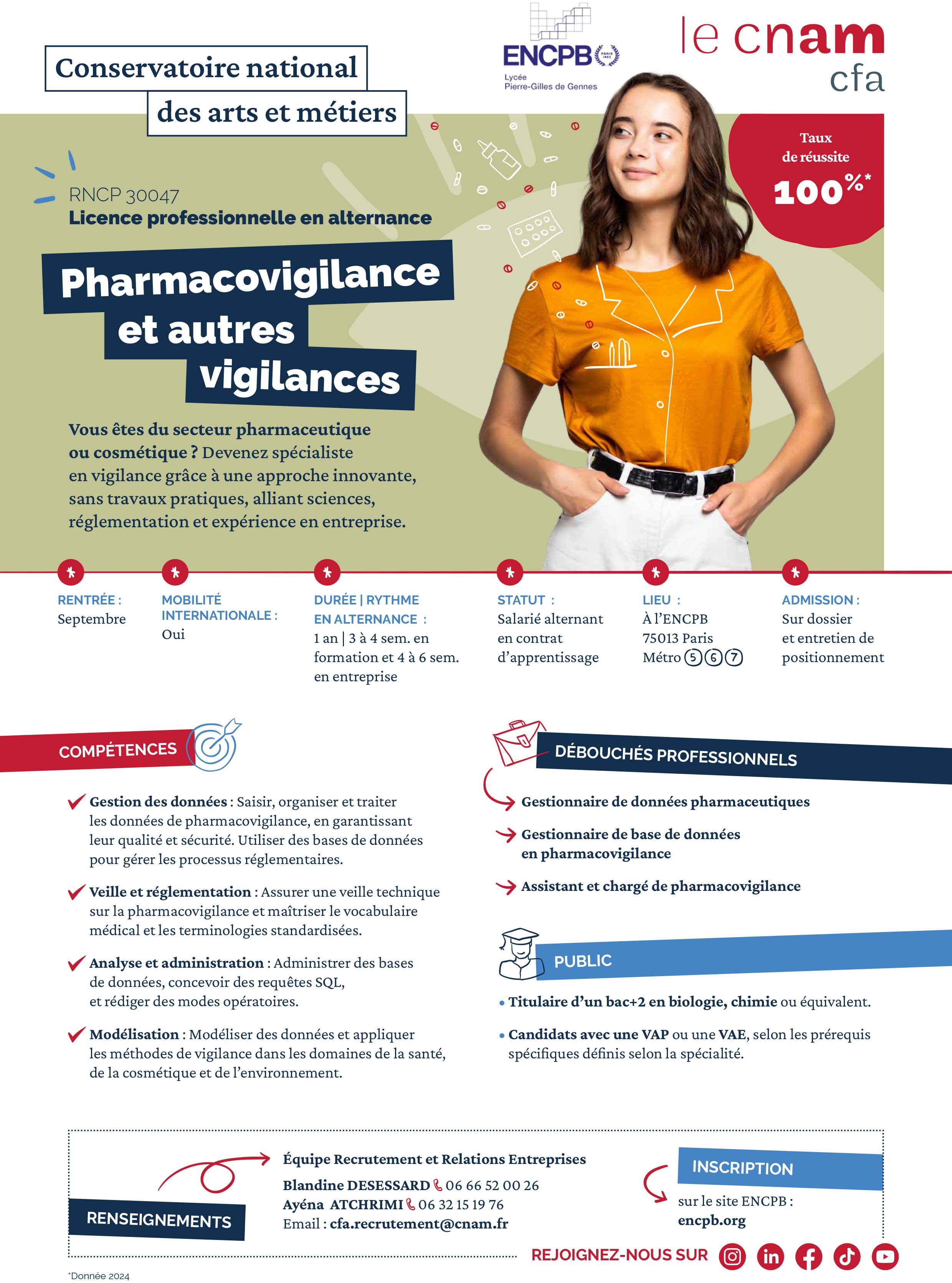 Licence professionnelle pharmacovigilance CFA Cnam